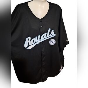 Royals Genuine Merchandise Black Baseball Jersey Mens 2XL
